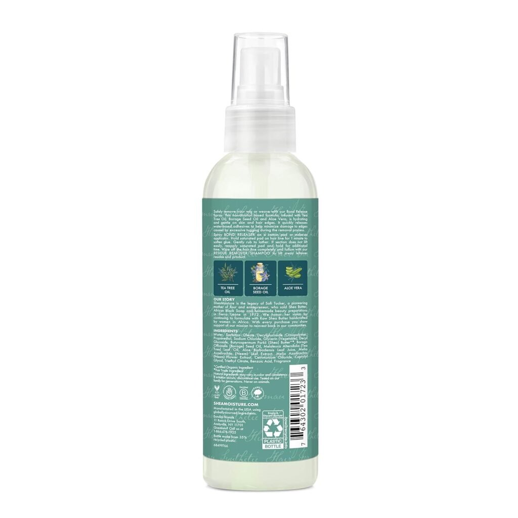 SheaMoisture Oil Shine Hair Spray for Wig and Weave, Tea Tree and Borage Seed Oil, Paraben-free Hair Shine Spray, 8 FL Oz