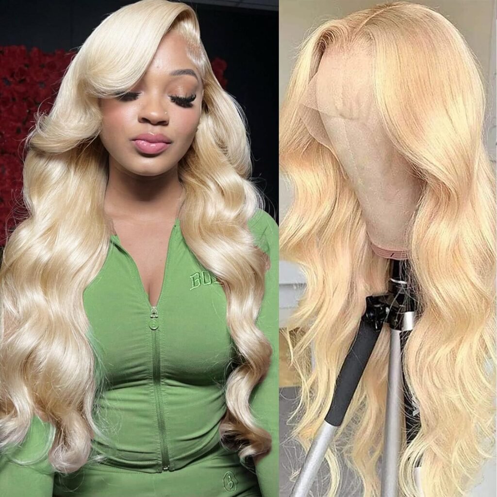 PIPIXIA Body Wave Lace Front Wigs Pre Plucked 13x4 HD Transparent Lace Frontal Wigs with Baby Hair 180 Density Glueless Wigs for Black Women Natural Color 24 inch