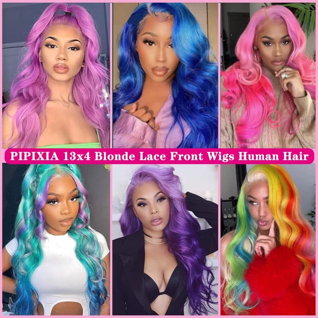 PIPIXIA Body Wave Lace Front Wigs Pre Plucked 13x4 HD Transparent Lace Frontal Wigs with Baby Hair 180 Density Glueless Wigs for Black Women Natural Color 24 inch
