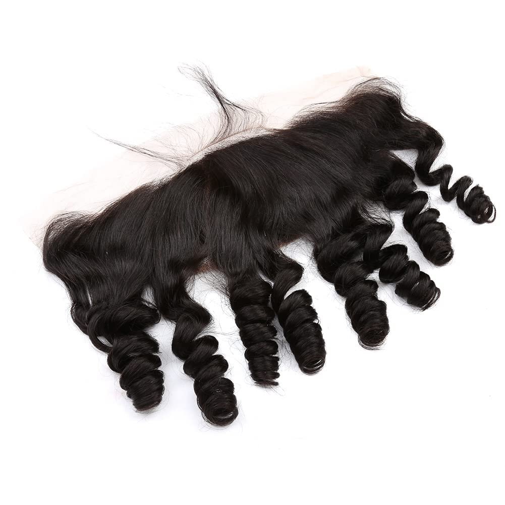 Sent Hair One Donor Top Grade 13x4 Silk Base Lace Frontal Closure Human Hair with Baby Hair Straight Brazilian Virgin Hair Closure Free Part Natural Color Bleached Knots 14 inch