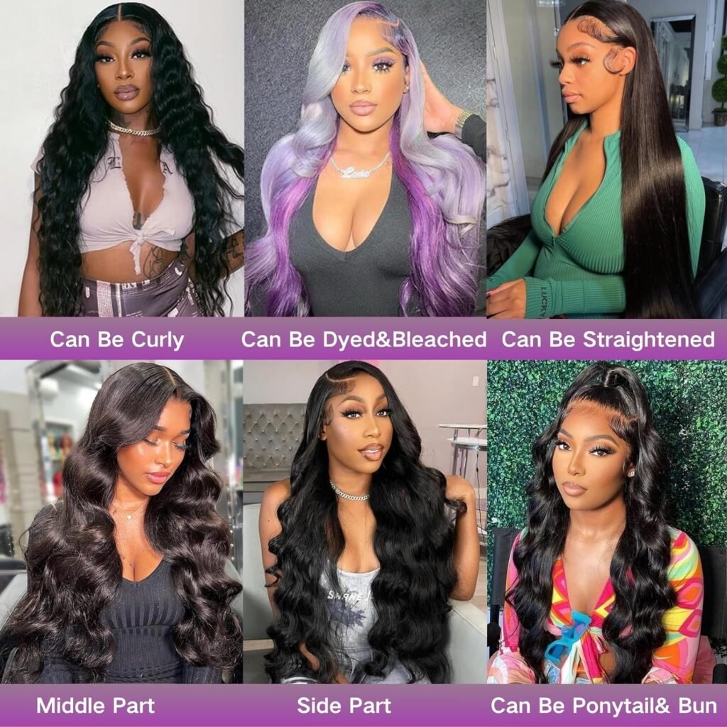 Body Wave Lace Front Wigs Human Hair Pre Plucked with Baby Hair, 180% Density 13x4 HD Lace Frontal Wear and Go Glueless Human Hair Wig for Black Women