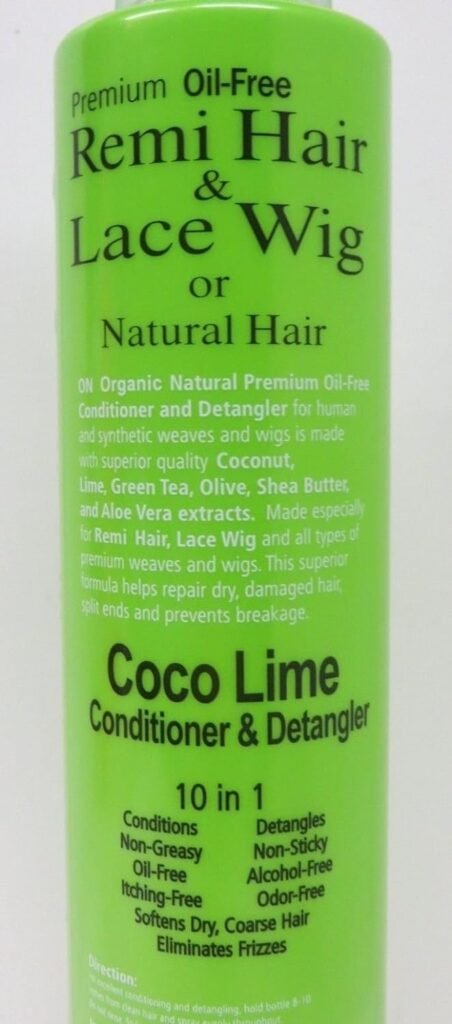 On Organic Natural Premium Oil-Free Weave  Wig Conditioner  Detangler Coco Lime 2 oz