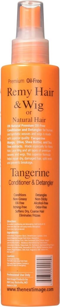On Organic Premium Oil-free Weave  Wig Spray Tangerine, 8 Fluid Ounce