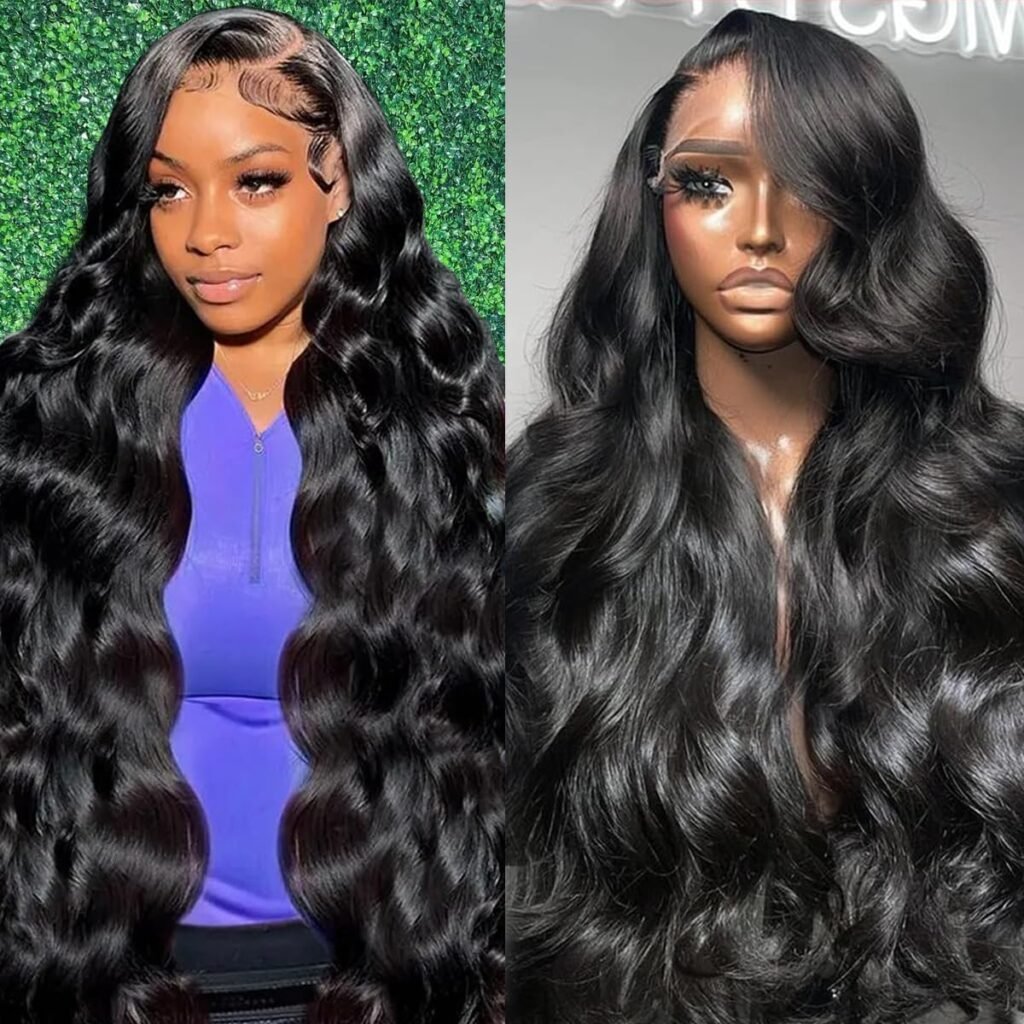 28 Inch Body Wave Lace Front Wigs Human Hair 180 Density 13x4 HD Transparent Lace Frontal Wigs Human Hair Pre Plucked With Baby Hair Glueless Wigs Human Hair for Women