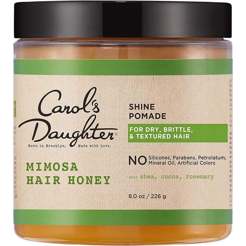 Carols Daughter Mimosa Hair Honey Shine Pomade for Textured and Curly Hair - with Shea Butter  Rosemary Oil, 8 fl oz