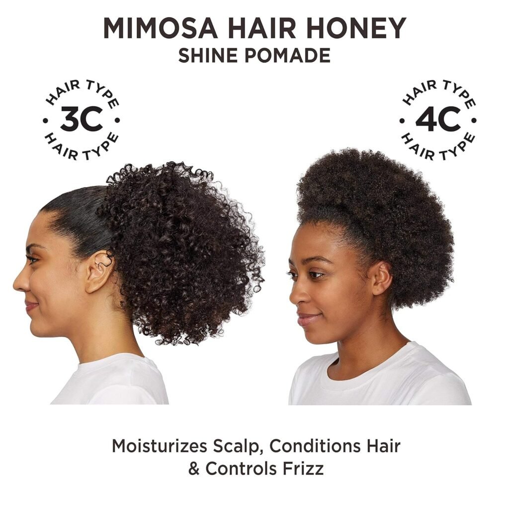 Carols Daughter Mimosa Hair Honey Shine Pomade for Textured and Curly Hair - with Shea Butter  Rosemary Oil, 8 fl oz