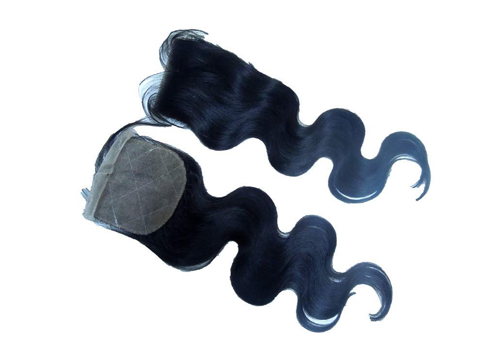 Silk Base Closure 20 Brazilian Hair 100% Remy Human Hair Body Wave Natural Color