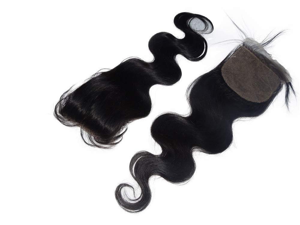 Silk Base Closure 20 Brazilian Hair 100% Remy Human Hair Body Wave Natural Color