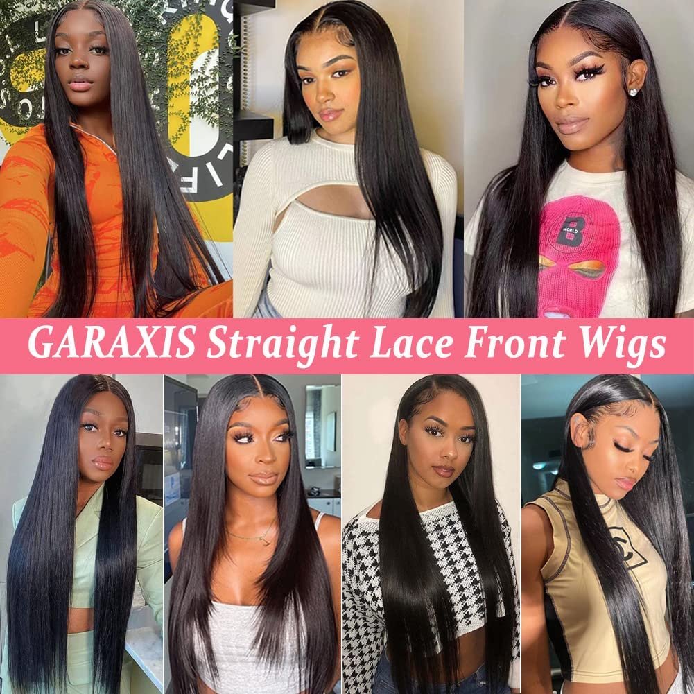 Straight Lace Front Wigs Human Hair Pre Plucked 13x4 Lace Front Wigs Human Hair 150% Density HD Lace Front Wigs With Baby Hair Brazilian Virgin Human Hair Wigs 28 Inch