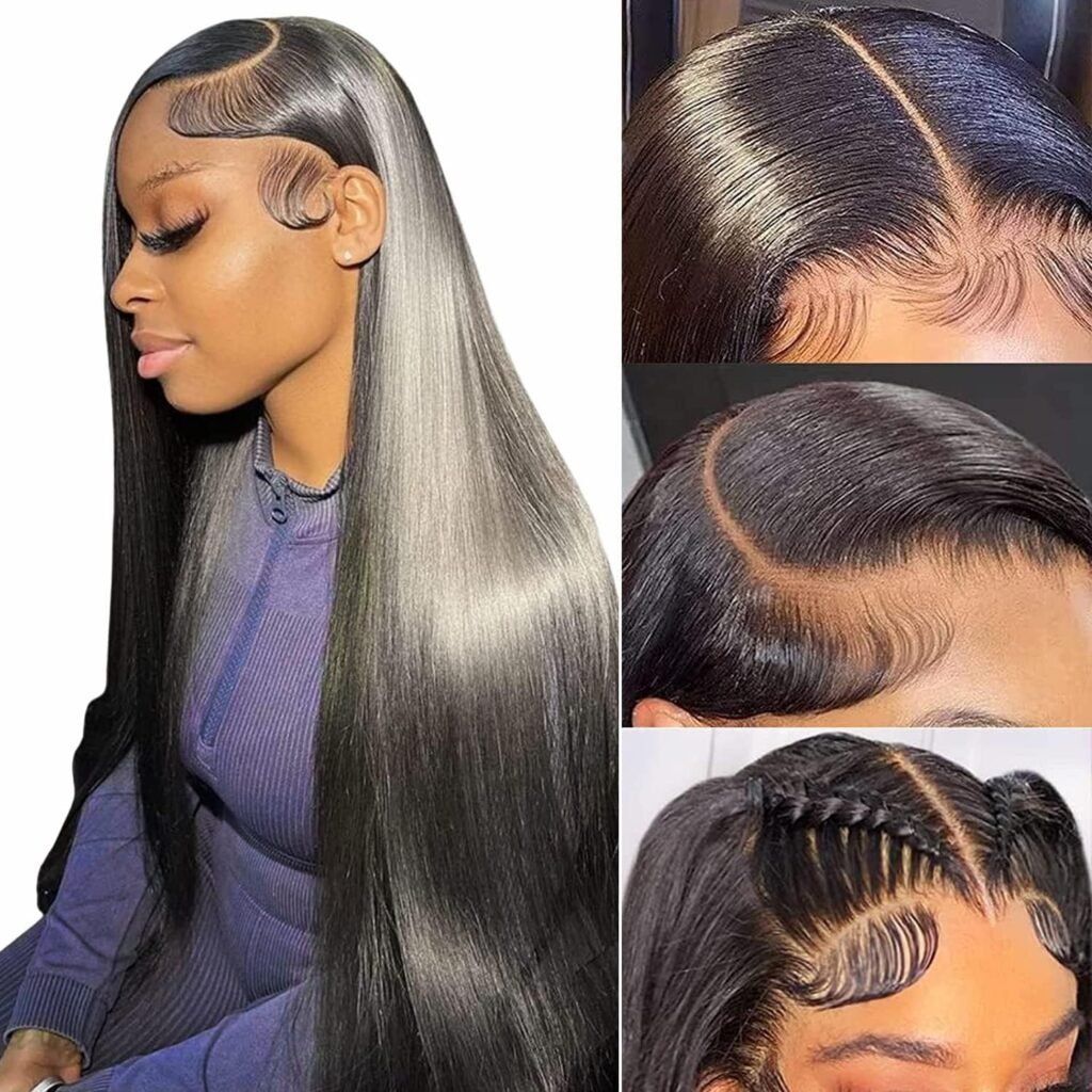 Straight Lace Front Wigs Human Hair Pre Plucked 13x4 Lace Front Wigs Human Hair 150% Density HD Lace Front Wigs With Baby Hair Brazilian Virgin Human Hair Wigs 28 Inch